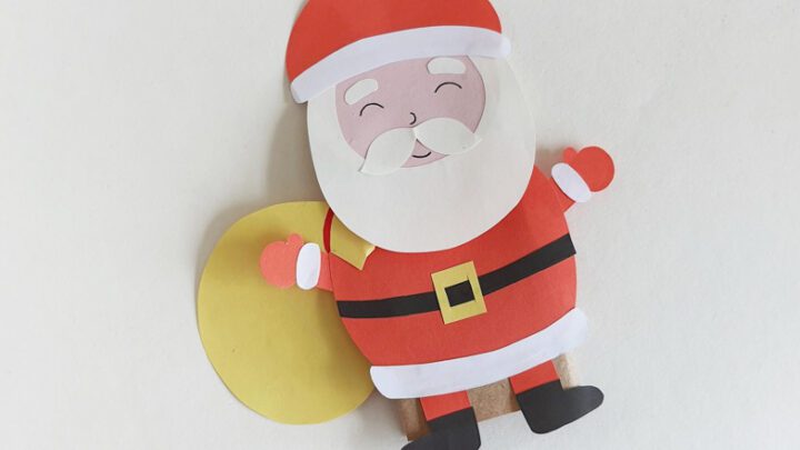 Santa Paper Bag Puppet - Frosting and Glue- Easy crafts, games, recipes, and fun santa-paper-bag-puppet-frosting-and-glue-easy-crafts-games-recipes-and-fun